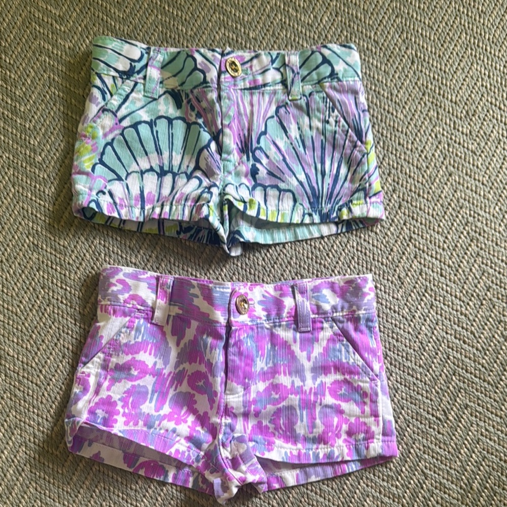 Kids Lilly Pulitzer shorts. Sold as set.